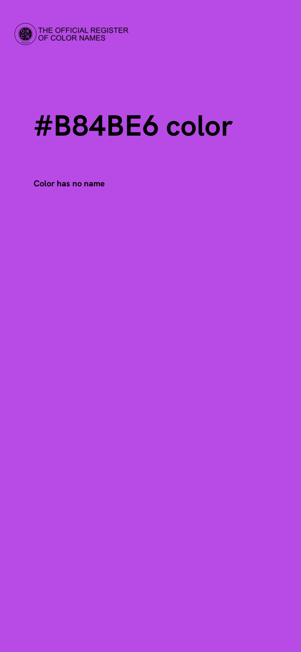 #B84BE6 color image