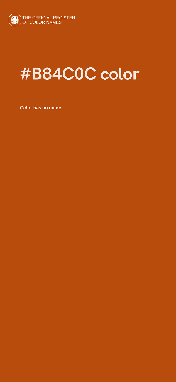 #B84C0C color image