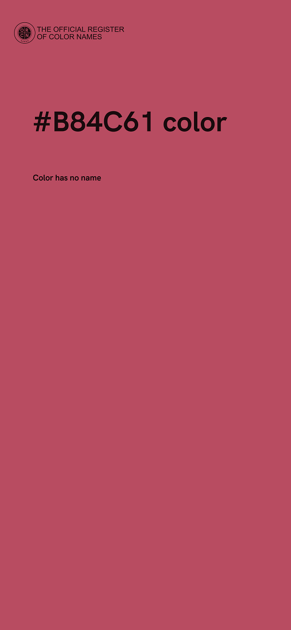 #B84C61 color image