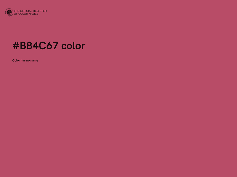 #B84C67 color image