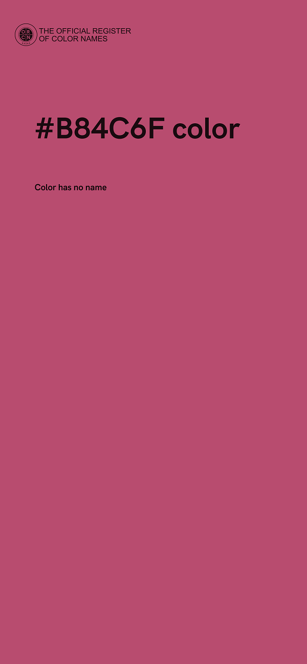 #B84C6F color image