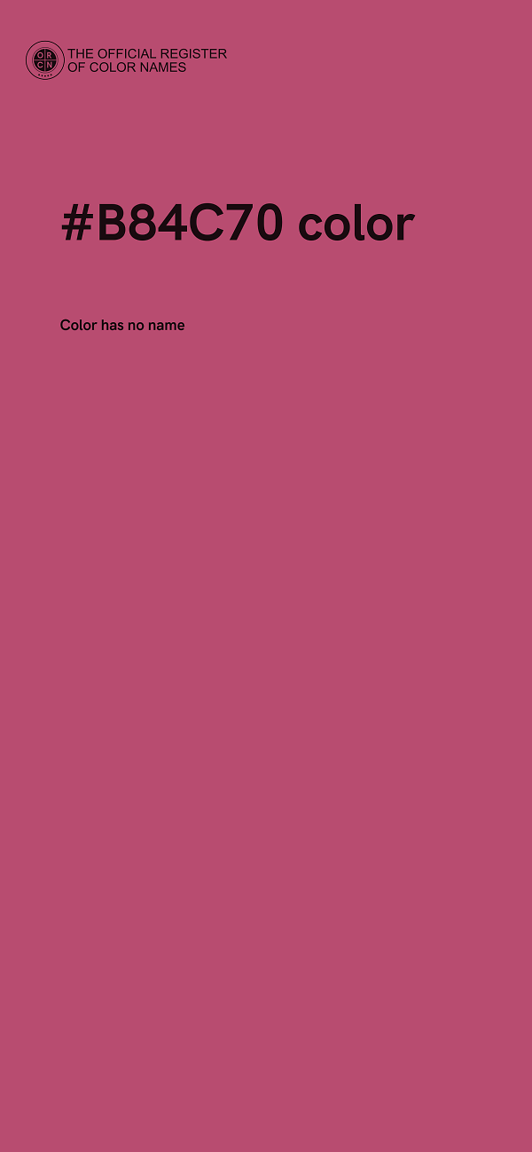 #B84C70 color image