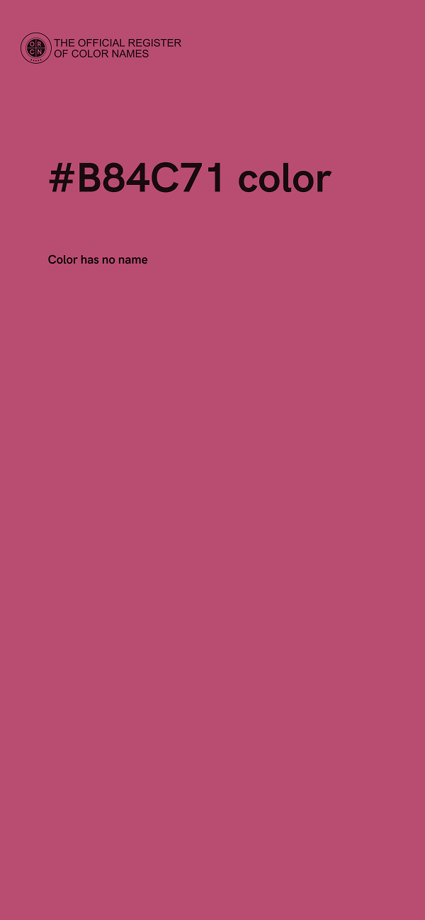 #B84C71 color image