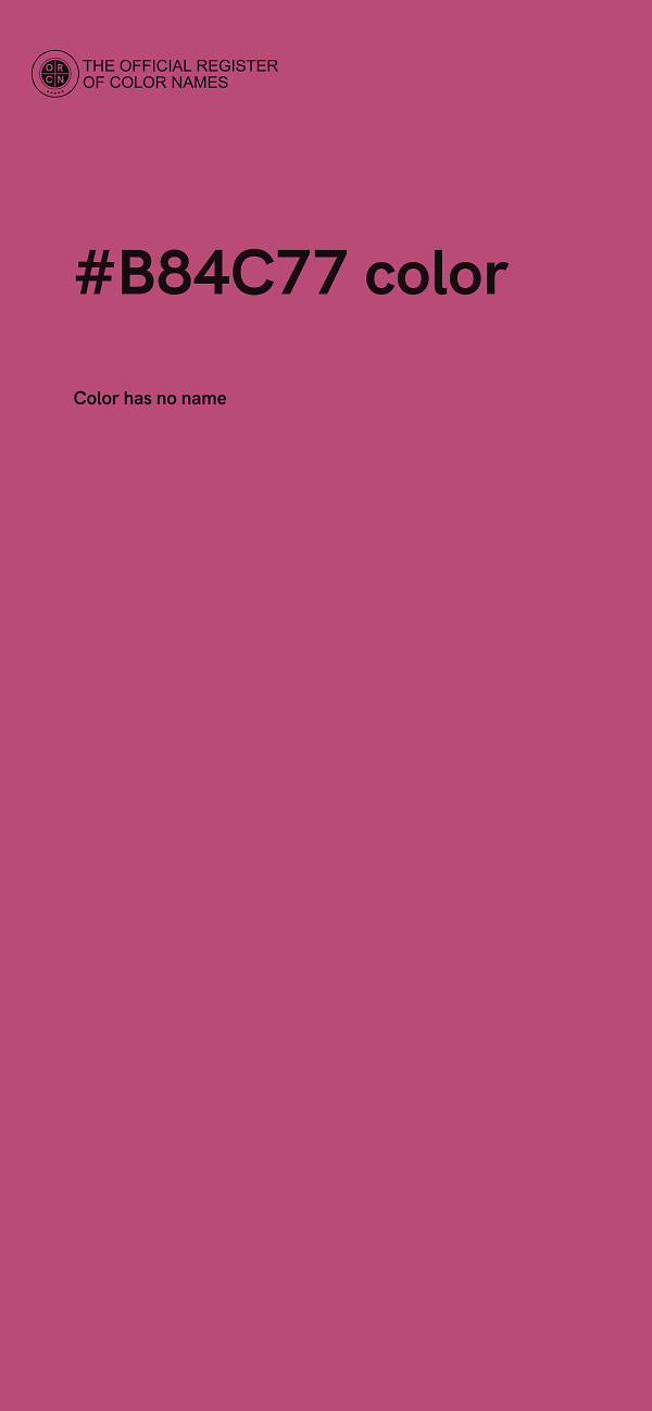 #B84C77 color image