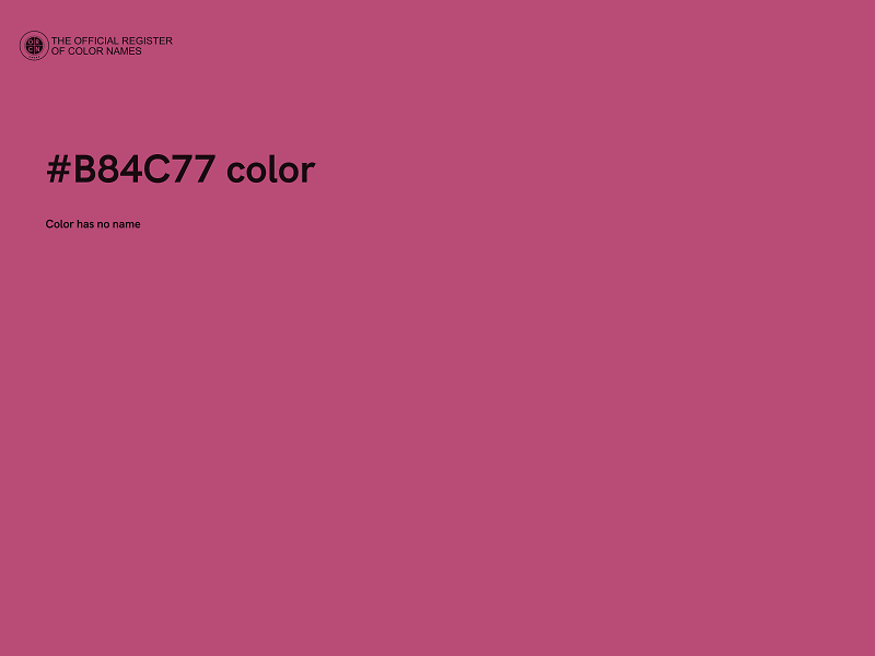 #B84C77 color image