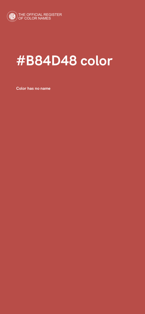 #B84D48 color image