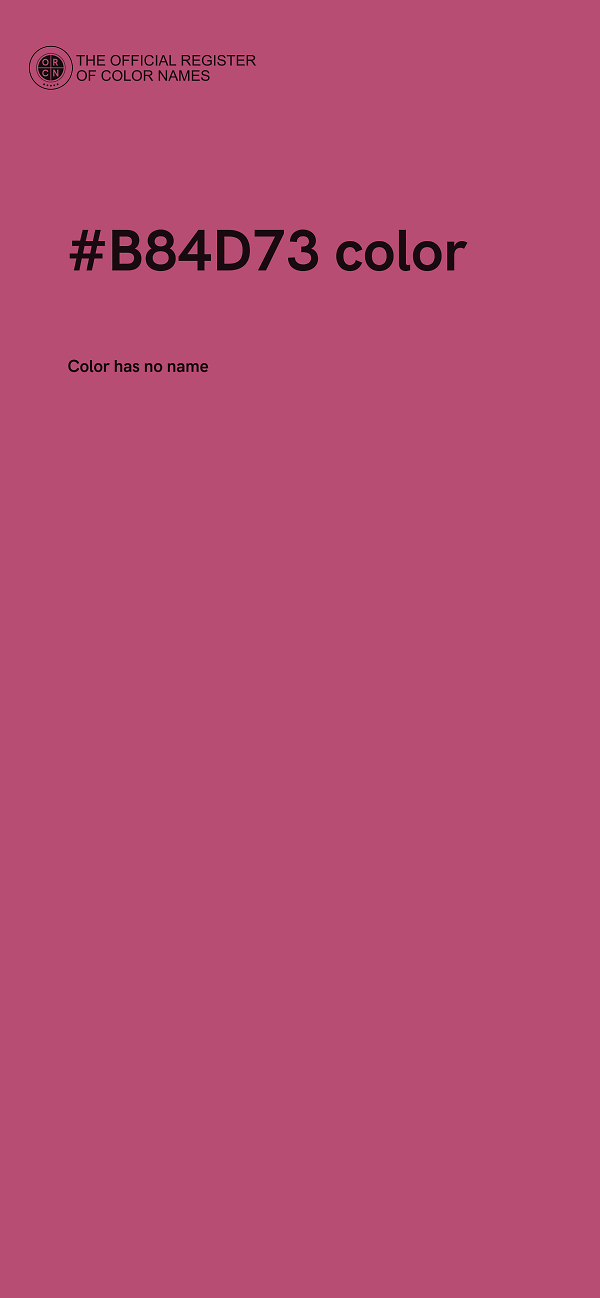 #B84D73 color image