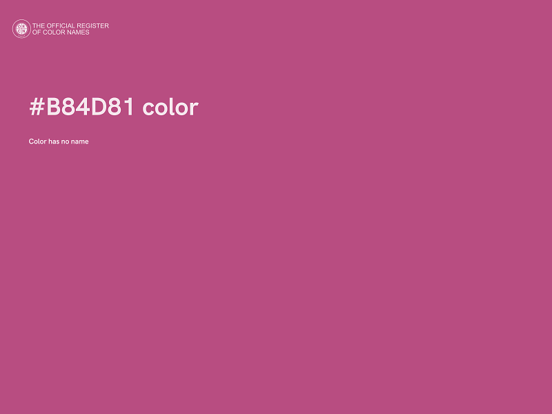 #B84D81 color image