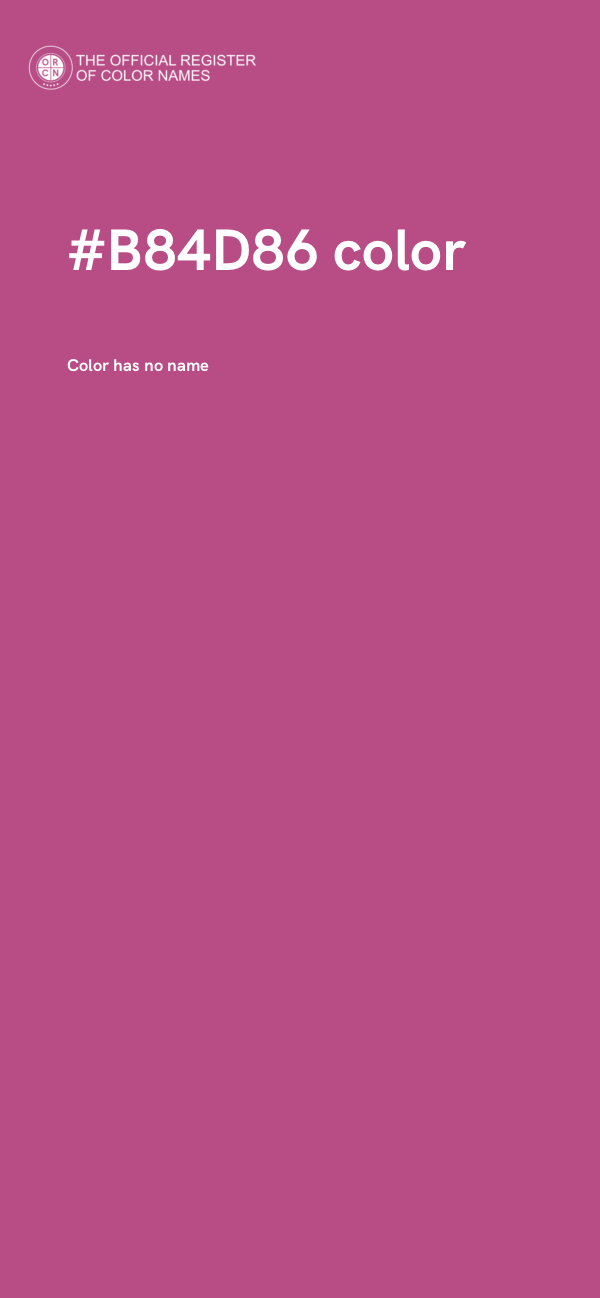 #B84D86 color image
