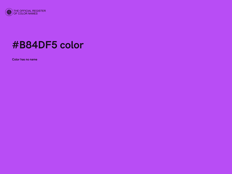 #B84DF5 color image