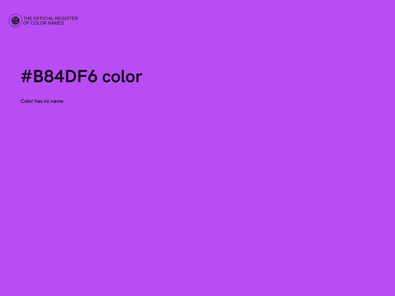 #B84DF6 color image