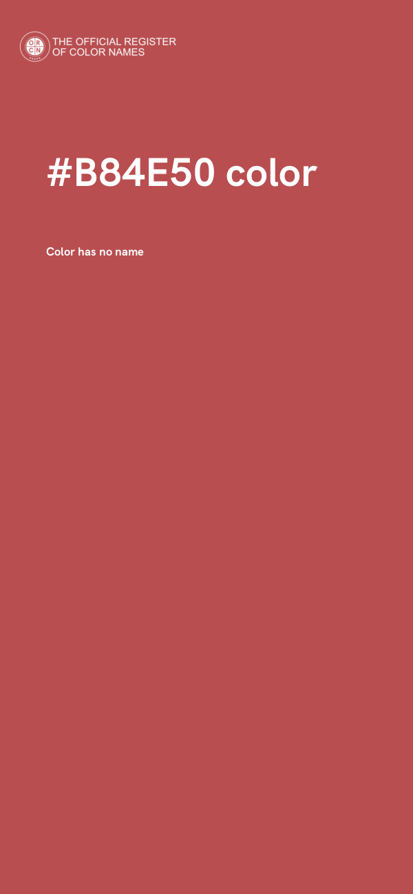#B84E50 color image