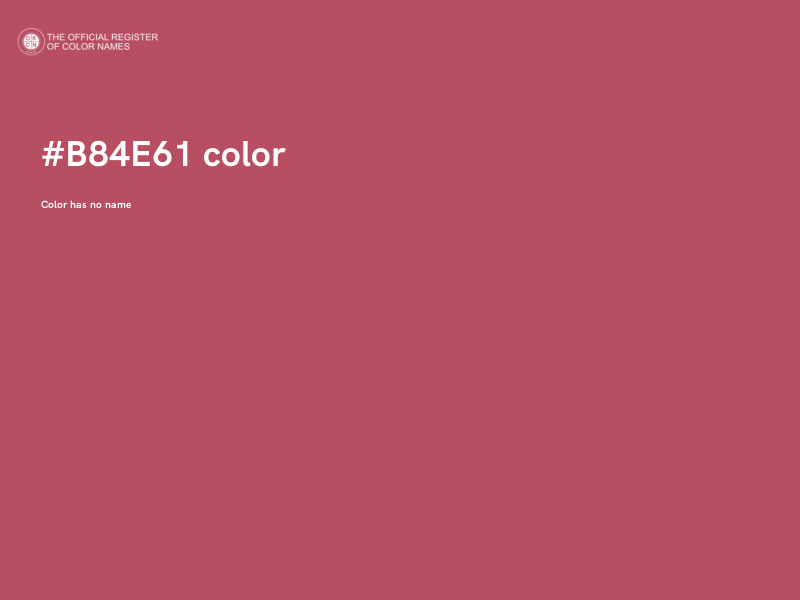 #B84E61 color image