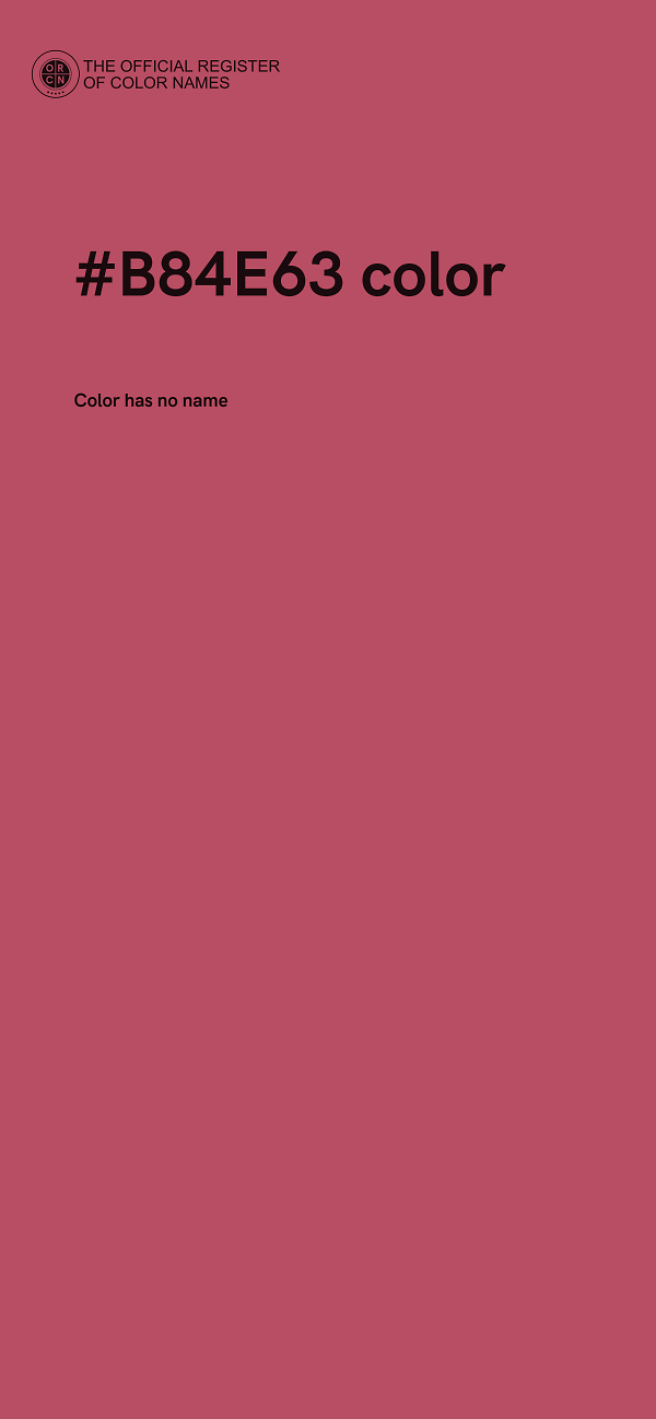 #B84E63 color image