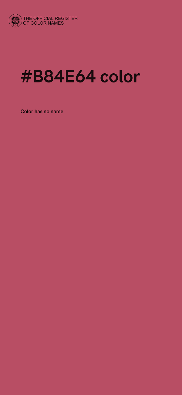 #B84E64 color image