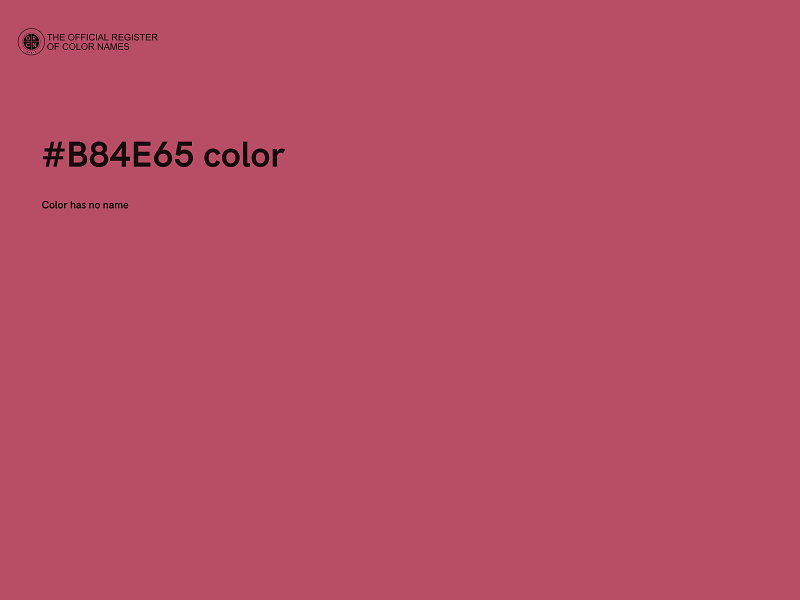 #B84E65 color image