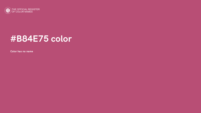 #B84E75 color image