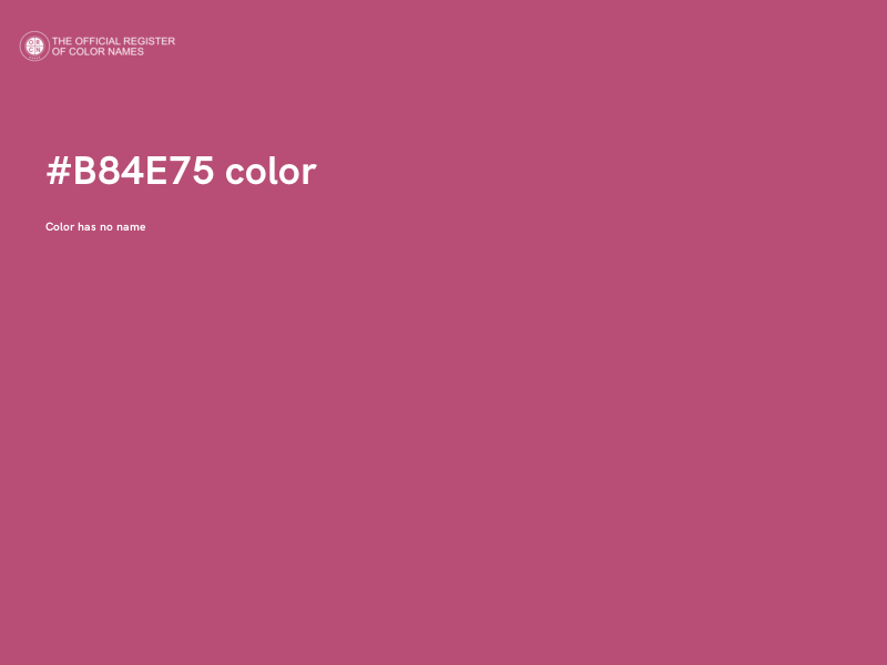 #B84E75 color image