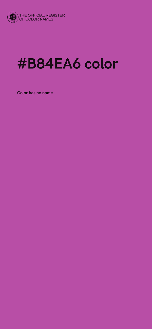 #B84EA6 color image