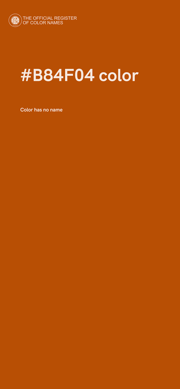 #B84F04 color image