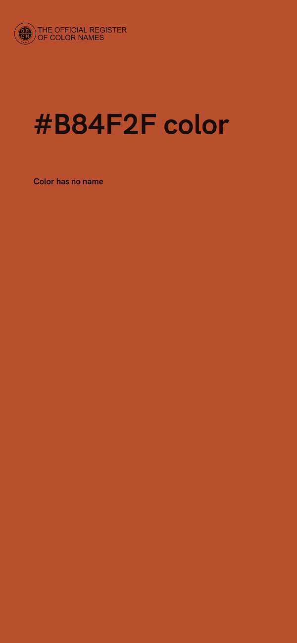 #B84F2F color image