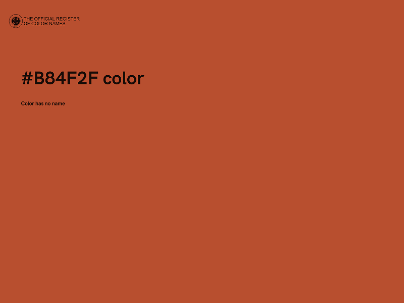 #B84F2F color image
