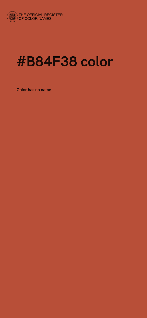 #B84F38 color image