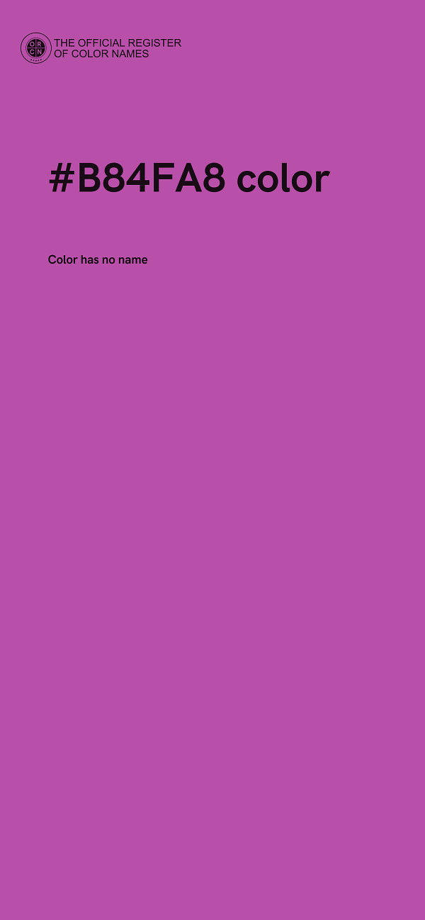 #B84FA8 color image