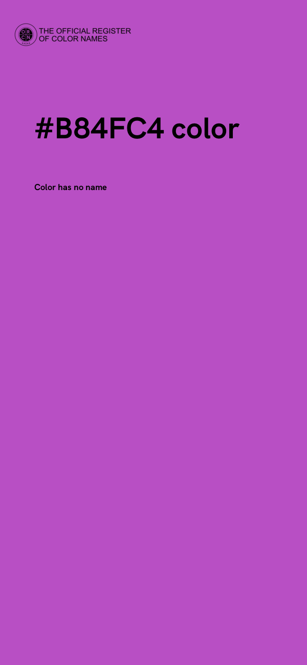 #B84FC4 color image