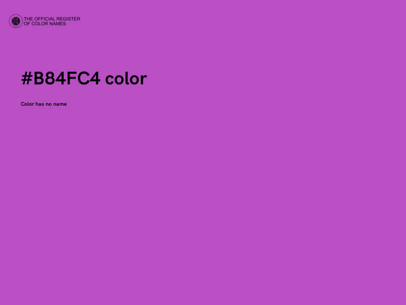 #B84FC4 color image