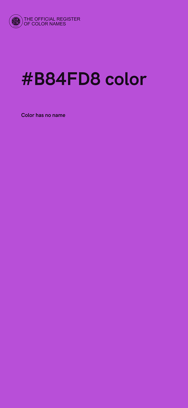 #B84FD8 color image