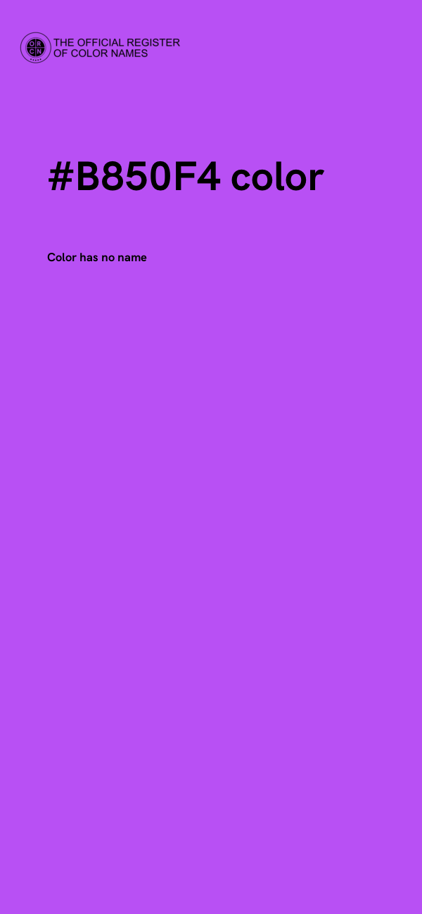 #B850F4 color image