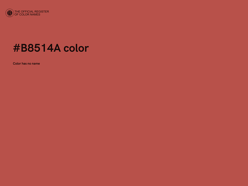 #B8514A color image