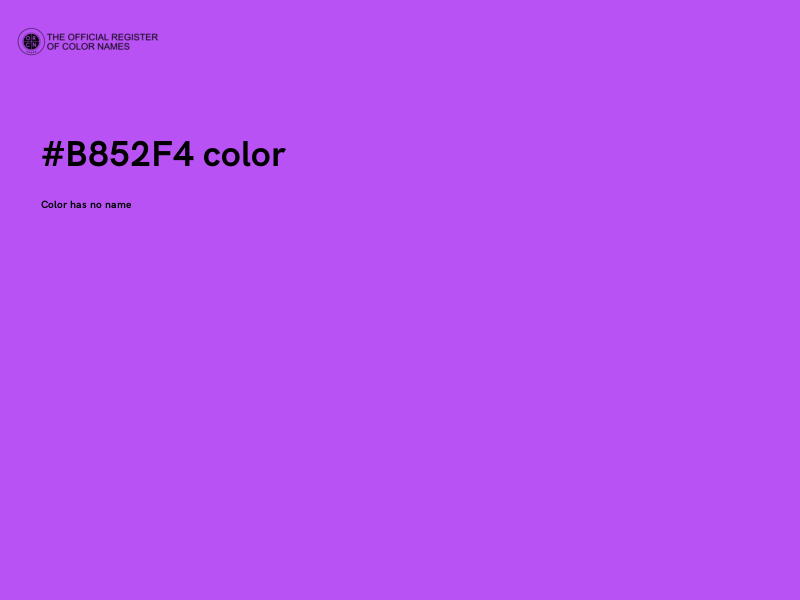 #B852F4 color image