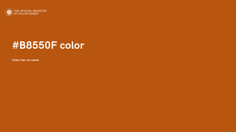 #B8550F color image
