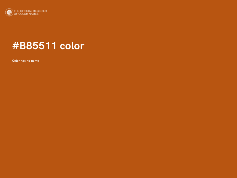#B85511 color image