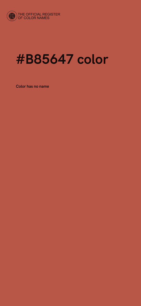 #B85647 color image