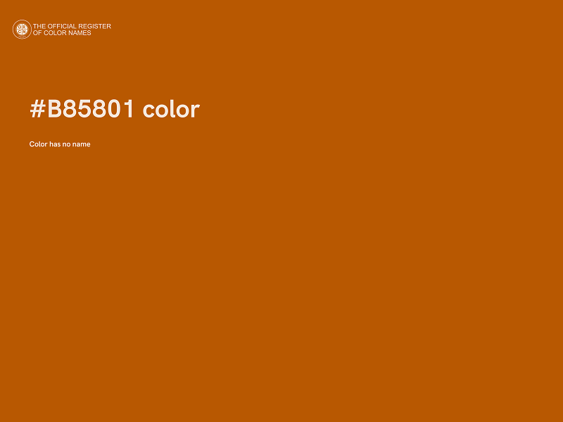 #B85801 color image