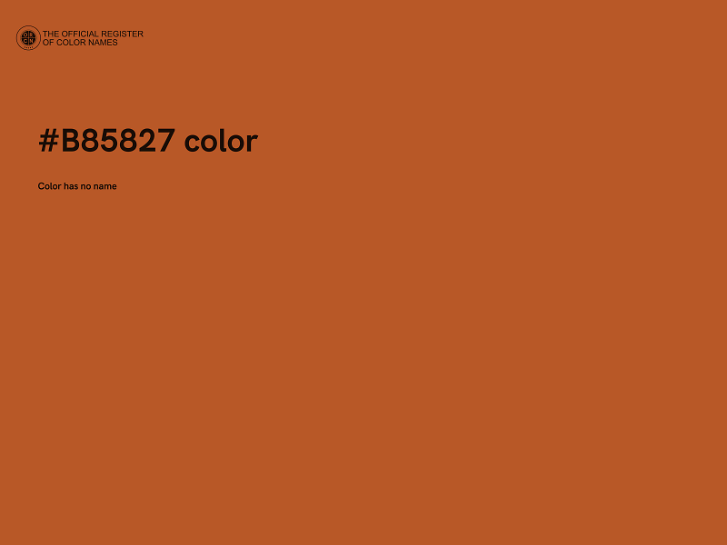 #B85827 color image