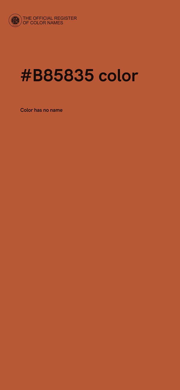 #B85835 color image