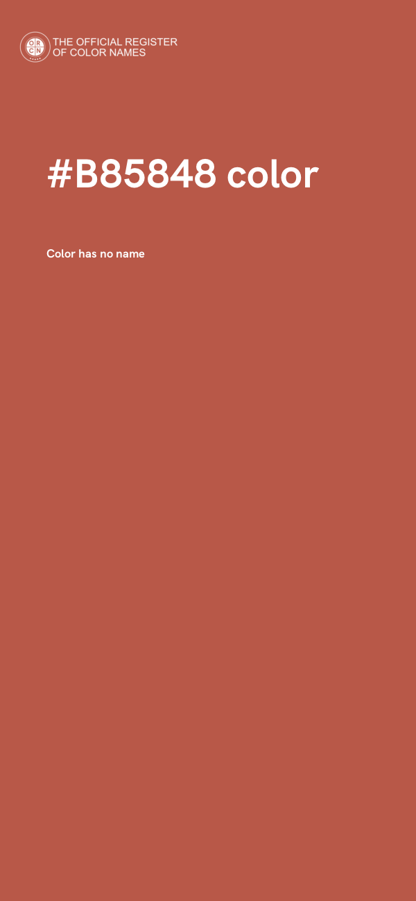 #B85848 color image
