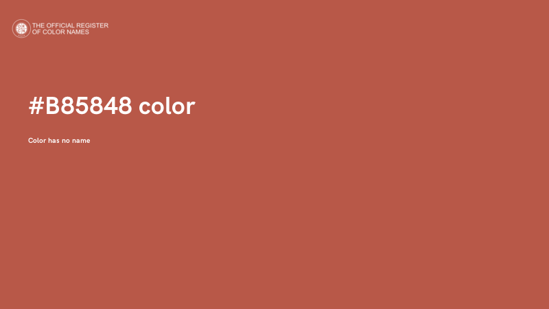 #B85848 color image