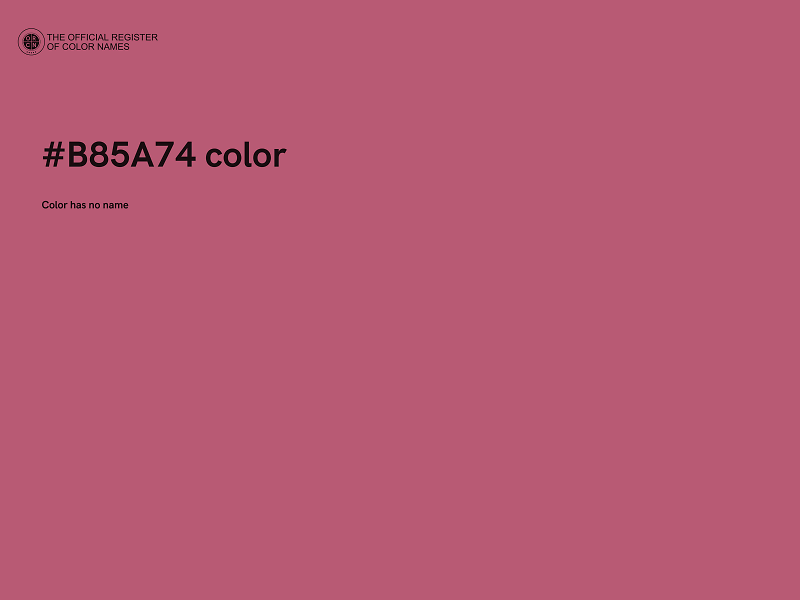 #B85A74 color image