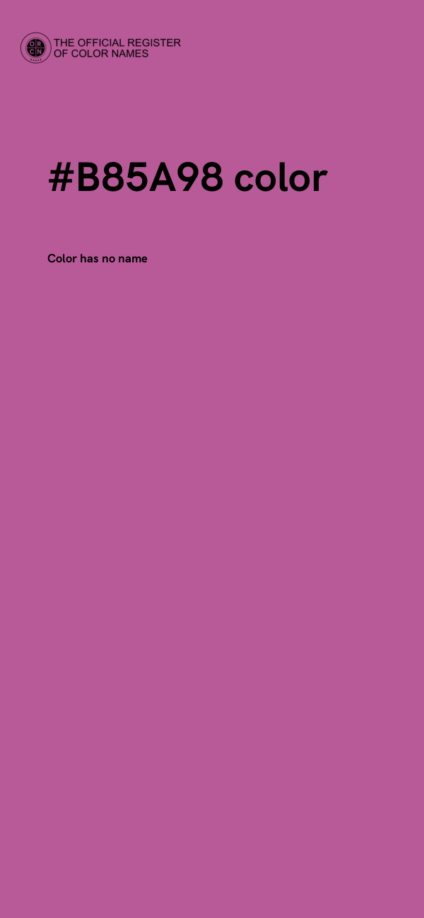 #B85A98 color image