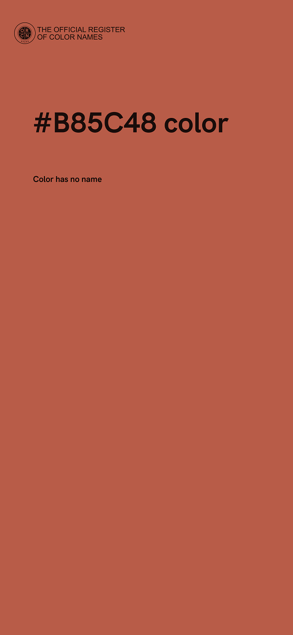 #B85C48 color image