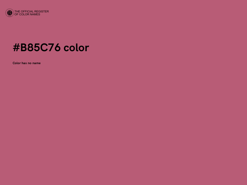 #B85C76 color image