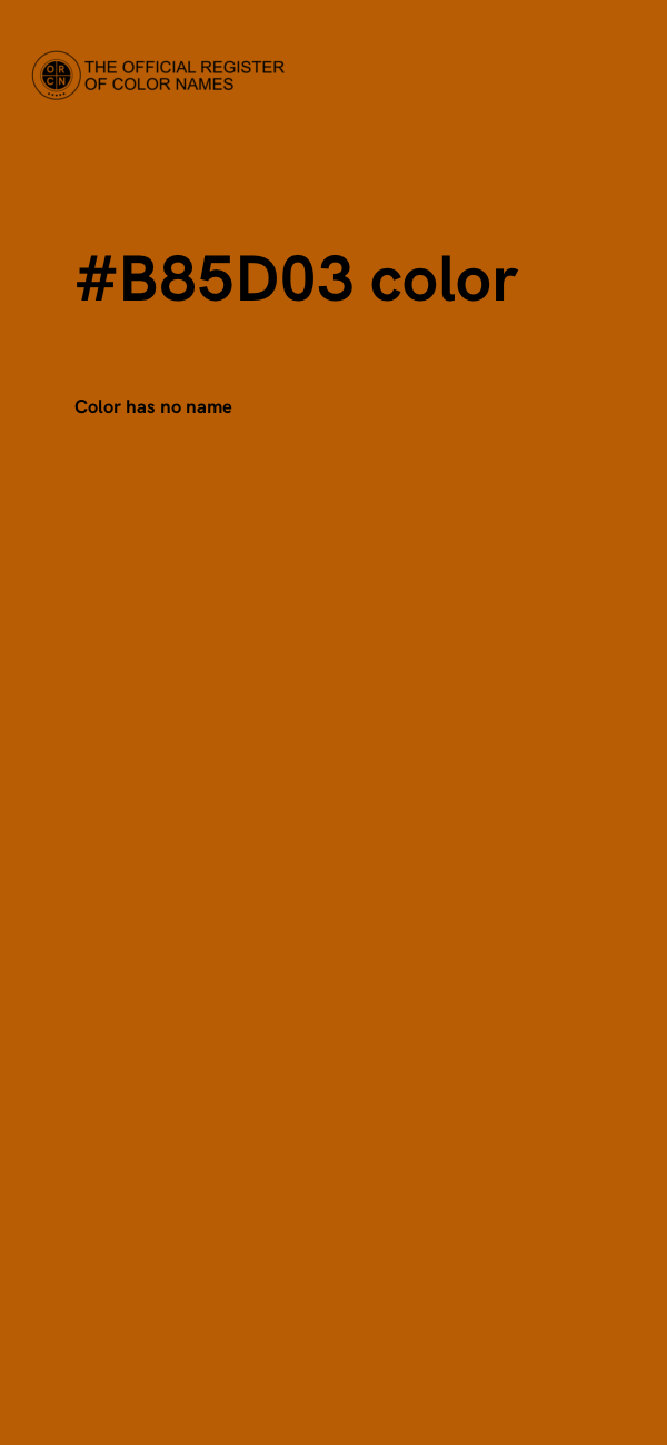 #B85D03 color image