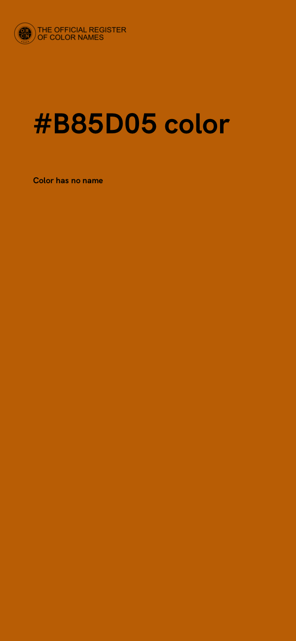 #B85D05 color image