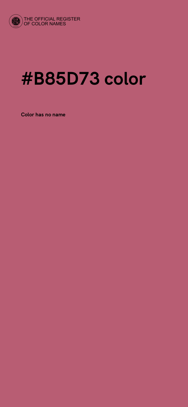 #B85D73 color image