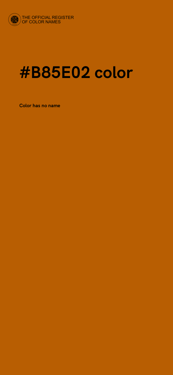 #B85E02 color image
